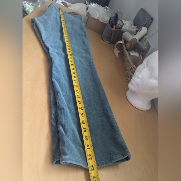 POLO RALPH LAUREN Corduroy Men Straight Leg Pant Size 38/32 Blue/Green Color - Picture 13 of 14